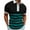 Green, variant on HBFAGFB Half Zip Pullover Men Casual Lapel Stripe Short Sleeve Tops Light Fashion Shirt Red Size 4XL