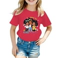 thumbnail image 1 of HNMKIU Hauts Tendance pour Filles T-Shirt Graphique à Col Rond Manches Courtes pour l'Été Tenue Décontractée Designs Confortables, 1 of 5
