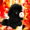 thumbnail image 4 of Caballo negro de peluche, poni adorable, año del caballo 2026, compañero de aprendizaje y juego, miniestatua de caballo, el mejor regalo para amantes de los animales, poni con bendición de la suerte,, 4 of 6
