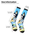 thumbnail image 2 of Masiiu Bluey Print Adult Crew socks, Comfortable Novelty Colorful Patterned, Breathable, Stylish Colorblock for Men Women, 2 of 6