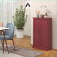 thumbnail image 4 of Kitchen Pantry Storage Cabinet | HOMCOM 41" Red Freestanding with 12 Door Shelves, Adjustable 5-Tier Shelves | MDF, 4 of 10