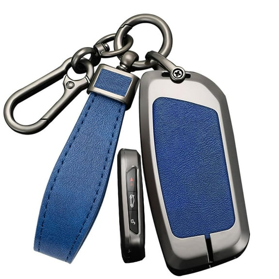 Key Case Cover for BMW 7 Series 760i X7 IX i7 XM 2023 for BMW X5 X6 2024 Accessories with Keychains Alloy PU Leather Material Key Fob Holder Cover Protector