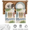 thumbnail image 5 of Summer Slippers Kitchen Towels Set of 4, Tropical Botanical Palm Leaves Rustic Absorbent Dish Towels for Kitchen, Microfiber Hand Towel, Quick Drying Tea Towel for Cleaning Decorative Dishcloths, 5 of 7