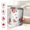 thumbnail image 5 of 12oz Coffee Tumblers Pioneer Flower Floral Print Pattern Stainless Steel Vacuum Insulated Travel Tumbler Coffee Cups Mug with Lid and Straw with Cleaning Brush for Cold & Hot Drinks, 5 of 5