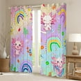 thumbnail image 2 of Erosebridal Pink Axolotl Curtains Pack of 2 (38x45), Kawaii Sealife 30%-50% Blackout Curtains for Bedroom, Mermaid Scales 30%-50% Black Out Curtains, Window Curtains Bedroom Decorative, 2 of 6