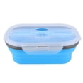 thumbnail image 3 of Fiambrera plegable de silicona portátil de 800 ml, cajas Bento, contenedor de comida para viajes al aire libre, Picnic, azul, 3 of 12