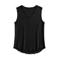 thumbnail image 7 of Horkkom Linen Shirts for Men V Neck Solid Color Sleeveless Shirts Beach Vacation Breathable Tank Tops, S-4XL, 7 of 7
