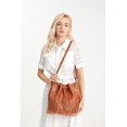 thumbnail image 2 of Leather Bucket Bags for Women Crossbody Fringe Purses with Drawstring Ladies Tassel Hobo and Shoulder Handbags, 2 of 6