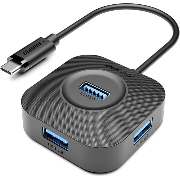 BENFEI Concentrateur USB-C, Concentrateur USB 3.0 à 4 Ports avec Transfert de Données 5Gbps, Répartiteur USB-C pour MacBook Type-C, Mac Pro, iMac, Surface, XPS, Clé USB, Disque Dur Mobile