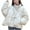 White, variant on Lovskoo Womens Winter Coats Quilted Jacket Long Sleeve Loose Stand Collar Thickened Cotton Clip Warm Cotton Padded Coat Black