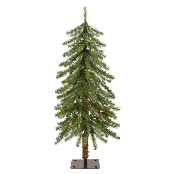 Pre-Lit 3' Alpine Artificial Christmas Tree with 50 Lights, Green
