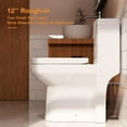 thumbnail image 6 of HOROW Small One Piece Toilets with Gold Flush Button，Dual Flush 1.28GPF Morden Bathroom Toilet w/ Seat High Short Compact Bathroom Tiny Mini Commode Water Closet 12'' Rough-in, 6 of 7
