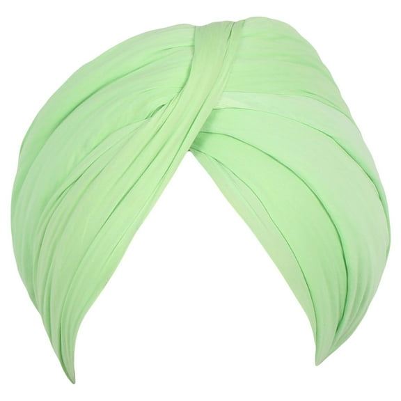 Sikh Cotton Turban For Men | Celadon Color | 7 Mts Punjabi Pagri (Stitched Rubia Voile) By Indian Collectible