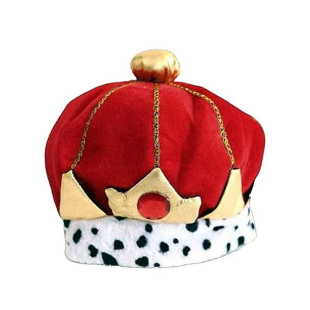 Sombrero de corona de rey, disfraz de cosplay, tocado, accesorios de fotografía, sombrero de corona de disfraz de rey Rojo