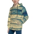 thumbnail image 2 of Balery Retro Wooden Pattern Boys Hoodie, Youth Pullover Hooded Sweatshirt, Kangaroo Pocket Hoodie for Kids Girls -X-Large, 2 of 6