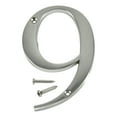 thumbnail image 2 of Distinctions House Number 9, 4" x 2.625", Zinc, Nickel Finish, 1 Pack, 2 of 8