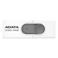 thumbnail image 2 of Unidad Flash USB 2.0 ADATA UV220 de 64 GB. Blanco/Gris. Adata AUV220-64G-RWHGY, 2 of 2