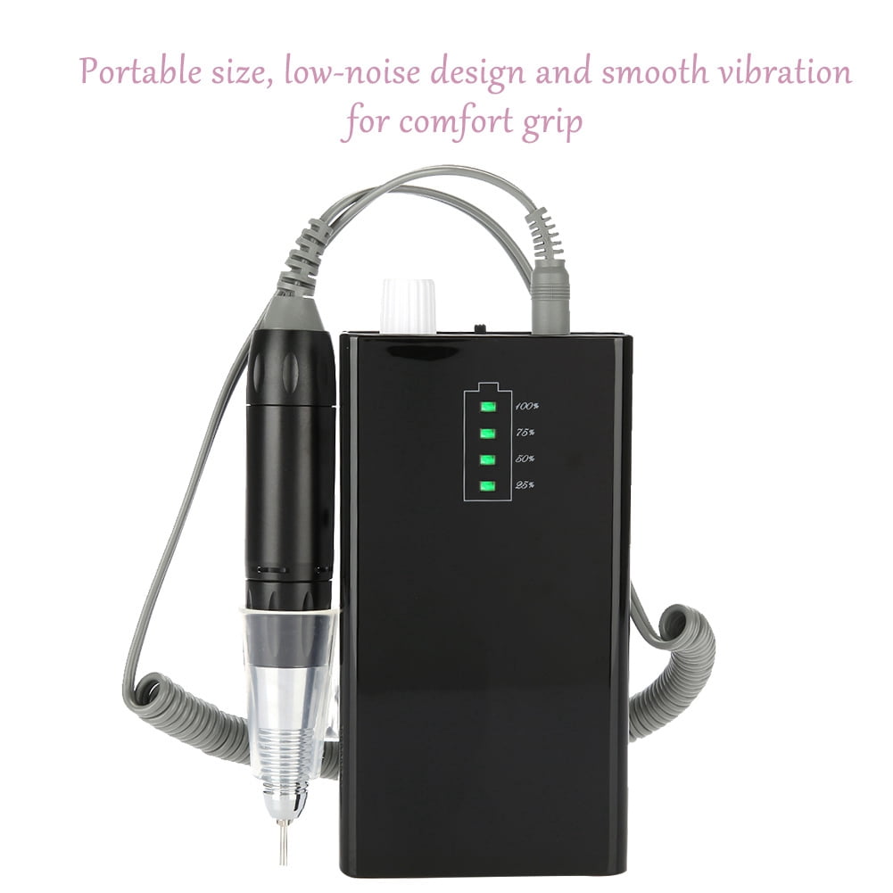 LAZIOEGR Professional 30000 RPM Electric Nail Drill Cordless Rechargeable Efile Nail File for Acrylic Gel Nails Manicure Pedicure Tool Kit Portable (11.02 inches / 28.0 cm)