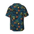thumbnail image 2 of Vsdgher Hawaiian Style Print Men's Wrinkle Free Untucked Cuban Shirt Business Casual Button Down Shirts Short Sleeve Shirt, 2 of 7