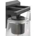 thumbnail image 4 of Vertex Collection Two-Light Matte Black Clear Glass Contemporary Bath Light, 4 of 12
