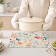 thumbnail image 3 of Unique Bargains 4 Pcs Rectangular Leaf Plant Print Placemat 17.72"x11.81" Beige Multicolor, 3 of 5