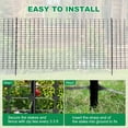 thumbnail image 4 of Slsy Temporary Fence Plastic Fence, Garden Fence, Plastic Safety Fence Roll with 50-Pack 4 FT Stakes, 40 Inches X 164 Feet Green Plastic Garden Netting for Deer Chicken Dog Yard, 4 of 11