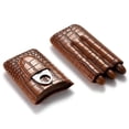 thumbnail image 3 of CHUANK ury Portable 3 Holder Cigar Case Set with Cigar Cutter  Great Cigar Travel Case Gift for Men, 3 of 4