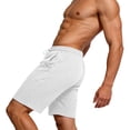 thumbnail image 6 of TEAJOPSUU Men's Casual Shorts Elastic Waist Drawstring Lightweight Breathable Beach Shorts with Pocket White, 6 of 7