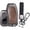 Metal Braid Keychain-brown, variant on Key Fob Cover Compatible with Subaru Forester XV CrossTrek Ascent Outback Legacy Impreza STI WRX BRZ 4 Button Keychain Case Holder Protector