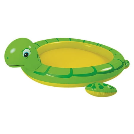 Pool Central 7' Inflatable Sea Turtle Children's Spray Pool - Green/Yellow - Walmart.com
