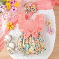 thumbnail image 2 of Kids Toddler Baby Girls Spring Summer Floral Ruffle Dress Clothing, 2 of 4