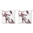 thumbnail image 1 of Ambesonne Pink Throw Pillow Cover 2 Pack, Classy High Heels Fashion, 24", Dried Rose Black, 1 of 2