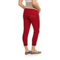 Maternity Full Panel Stretch Twill Skinny Capri with 5 Pockets and Roll