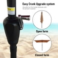 thumbnail image 6 of Aukfa 10 x 6.5ft Rectangular Patio Solar LED Lighted Outdoor Umbrellas for Market Beach Pool - Brown, 6 of 8