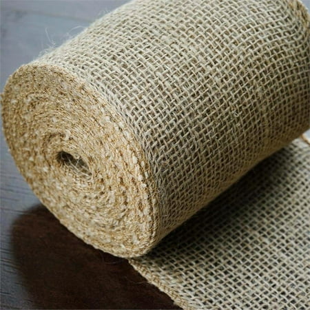 BalsaCircle Natural Brown 5 inch x 10 yards Burlap Fabric Roll - Sewing Crafts Draping Decorations (Best Price Burlap Fabric)
