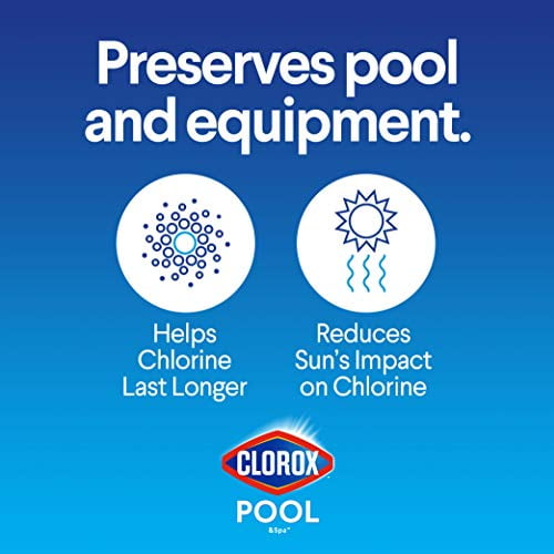 Clorox PoolandSpaTM Swimming Pool Chlorine Stabilizer Helps Chlorine Last Longer Saltwater Pool Compatible 4LB Pack of 1