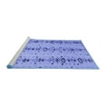 thumbnail image 2 of Ahgly Company Machine Washable Indoor Square Abstract Blue Modern Area Rugs, 8' Square, 2 of 4