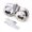 Silver, variant on 2Pcs Loud Air Electric Snail Horn Dual Tone Snail Horn for Motorcycles Cars Small Yact