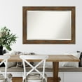 thumbnail image 3 of Amanti Art Alexandria Rustic Brown Beveled Wood Wall Mirror 30 x 42 in., 3 of 5