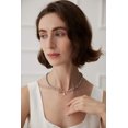 thumbnail image 3 of Sophisticated White Gold Pearl Necklace with Adjustable Chain in 925 Silver, 3 of 7