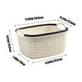 thumbnail image 4 of Xuniizn Laundry Basket, Collapsible Laundry Hamper & Large Storage Bin - Foldable Laundry Baskets with Handles, Space-Saving Laundry Hamper for Home, Dorm, Office, Plastic, Beige, 4 of 7