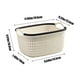thumbnail image 3 of Cesta de almacenamiento de juguetes (1 unidad), cesta organizadora de snacks (29,6 x 23,8 x 16,8 cm), caja de almacenamiento de plástico tejido con asa para ropa y escritorio (beige)., 3 of 8