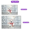 thumbnail image 5 of Playful Bulldog Welcomes Winter Snowy Day with Cardinal Bird Indoor Rug Dog Lover Gifts Idea Carpet Living Bed Room Sofa Home Decor - 2017, 5 of 5