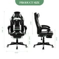 thumbnail image 3 of GloryStar Adjustable Gaming Chair, High-Back Office Computer Chair with Footrest, Massage Lumbar Support, and Recline Lock, 3 of 7