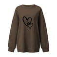thumbnail image 3 of pimelu Valentine's Day Sweatshirt for Women Womens Oversized Sweatshirts Ladies Girls Fashion Heart Graphics Print Pullover Tops Spring Loose Long Sleeve Crewneck Sweatshirt Sweater, 3 of 3