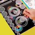 thumbnail image 2 of Clearance! beishanbush Measuring Tool Ruler Variable Flower Ruler Puzzle Set Multi Functional Painting Hollow Template Plan Creative Flower Bustling Ruler One Size White, 2 of 9