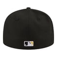 thumbnail image 4 of Men's New Era  Black Pittsburgh Pirates Hidden Hit 59FIFTY Fitted Hat, 4 of 5