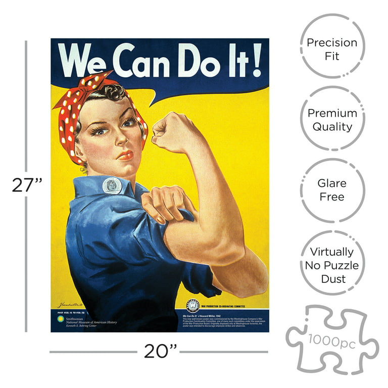 We Can Do It- Rosie the Riveter 1000 Pc Jigsaw Puzzle 