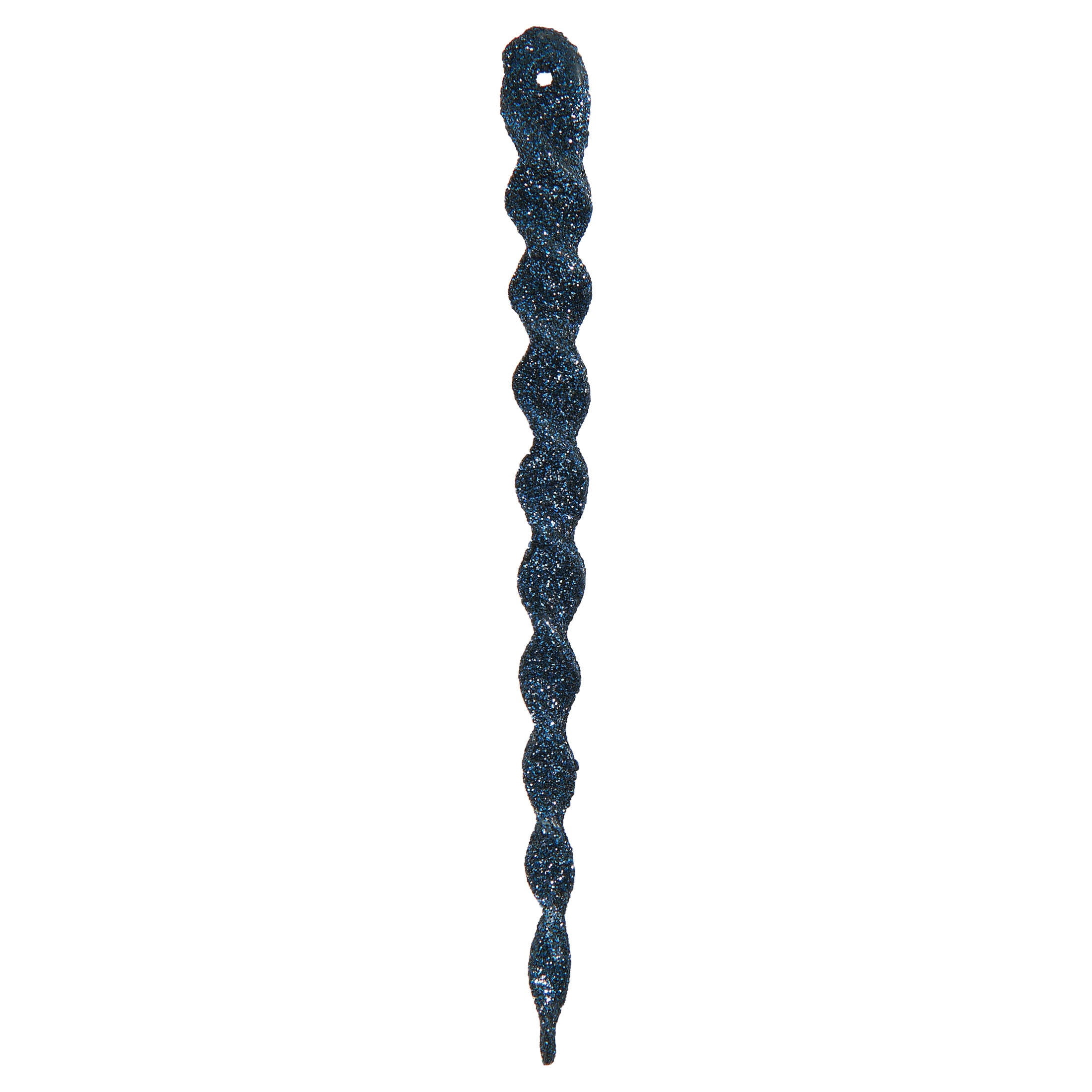 24-Count Navy Blue Glitter Icicle Christmas Ornaments, 5.3", by Holiday Time