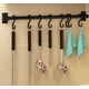 thumbnail image 4 of Door Hooks, Hook Fixing Hook Viscose Hook Strong Non-Marking Sticker Door Behind Wall Hook Coat Hook Coat Hook Wall Hook Suitable for Wall Hanging in Kitchen and Bathroom (Black, with 6 Hooks), 4 of 6